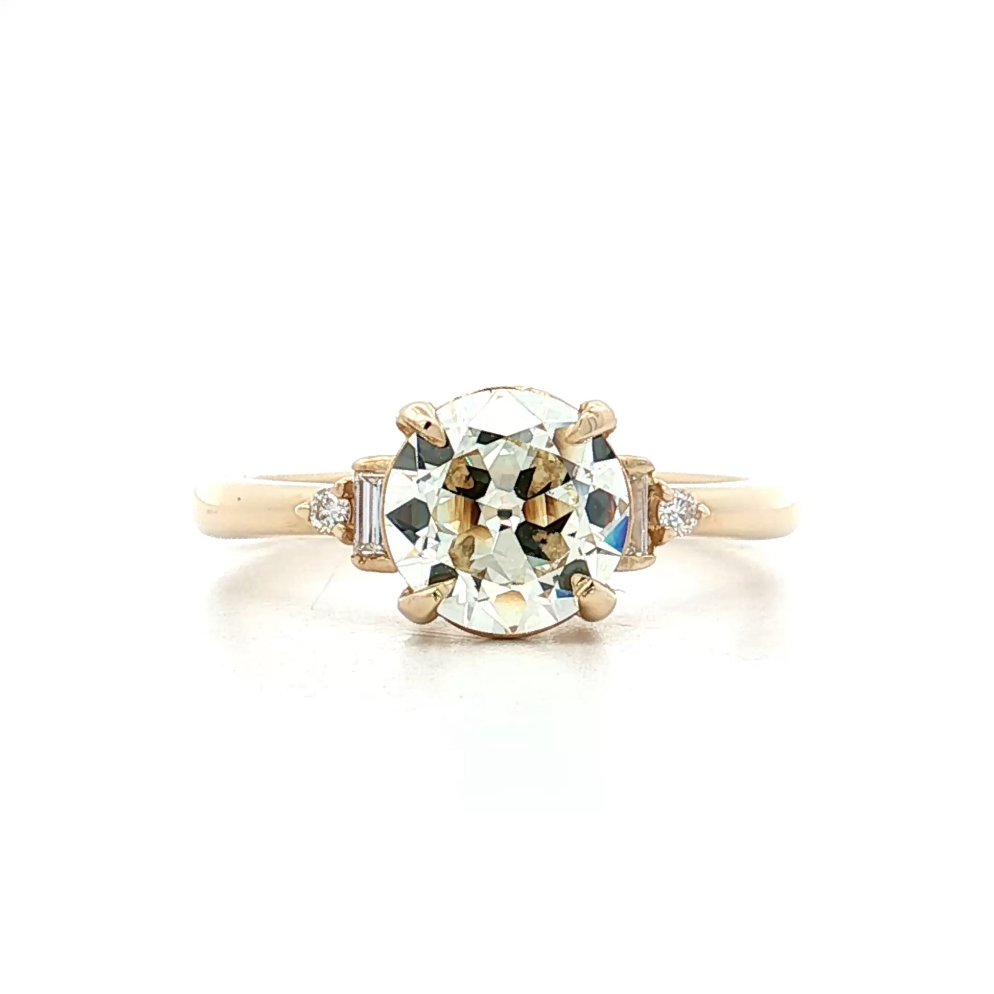 1.52 Old European Diamond Engagement Ring 14k