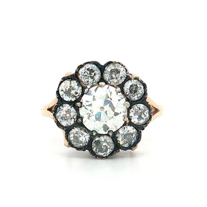 1.52 Victorian European Diamond Engagement Ring 14k/SS