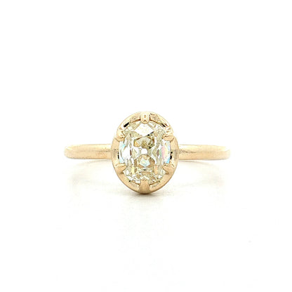 1.53 Old Mine Cushion Diamond Engagement Ring 14k