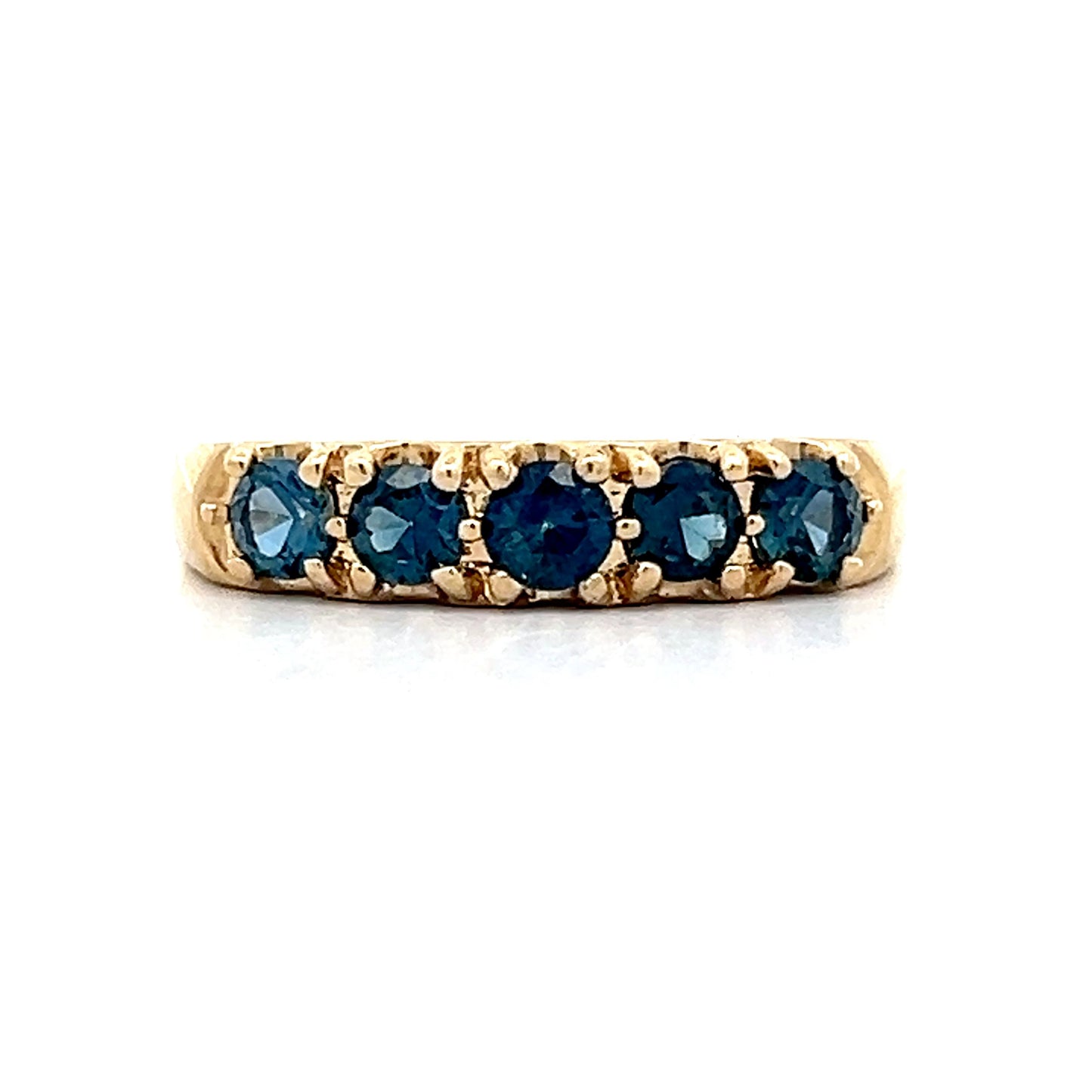 1.55 Five Stone Sapphire Stacking Band in 14k