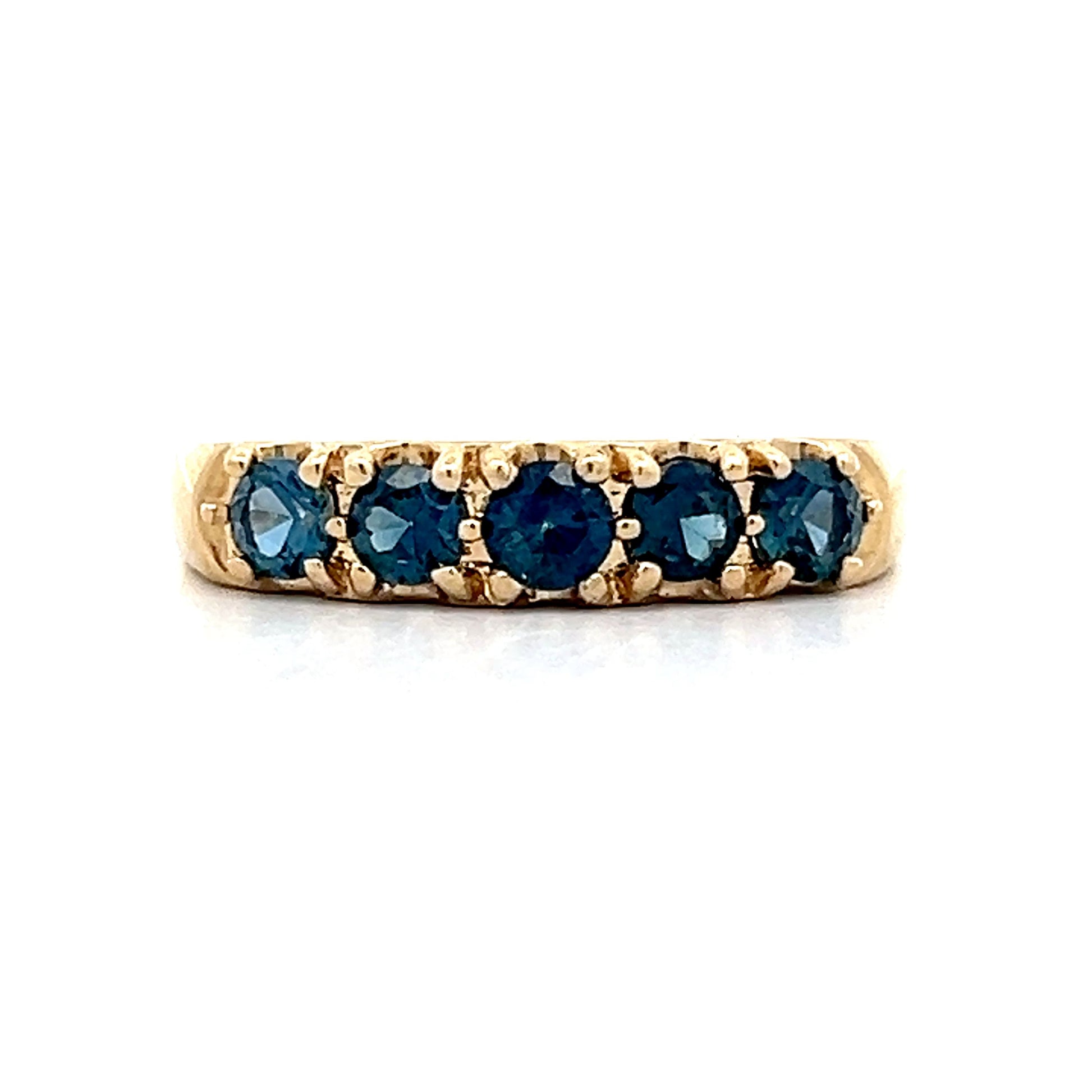 1.55 Five Stone Sapphire Stacking Band in 14k