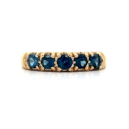 1.55 Five Stone Sapphire Stacking Band in 14k