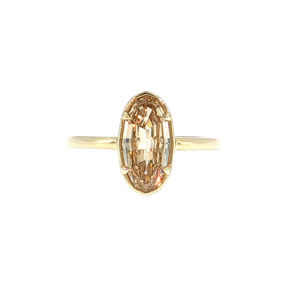 1.55 Oval Step Cut Diamond Solitaire Ring 14k