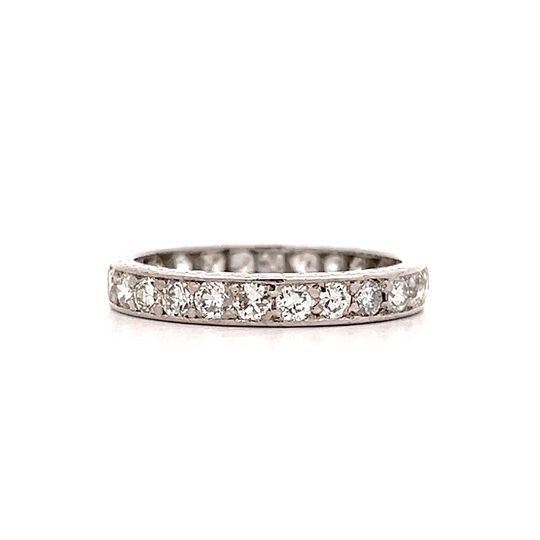 1.56 Vintage Diamond Eternity Wedding Band in Platinum