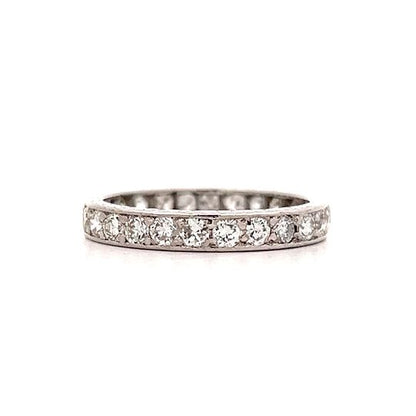 1.56 Vintage Diamond Eternity Wedding Band in Platinum