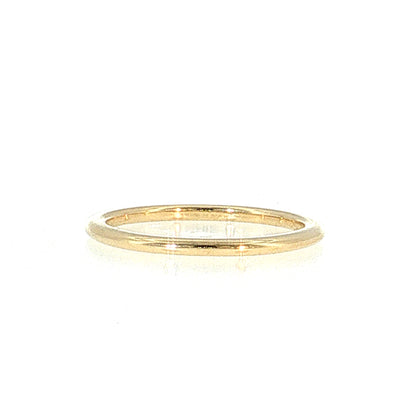 1.5mm Half Round Wedding Band 10k Yellow Gold