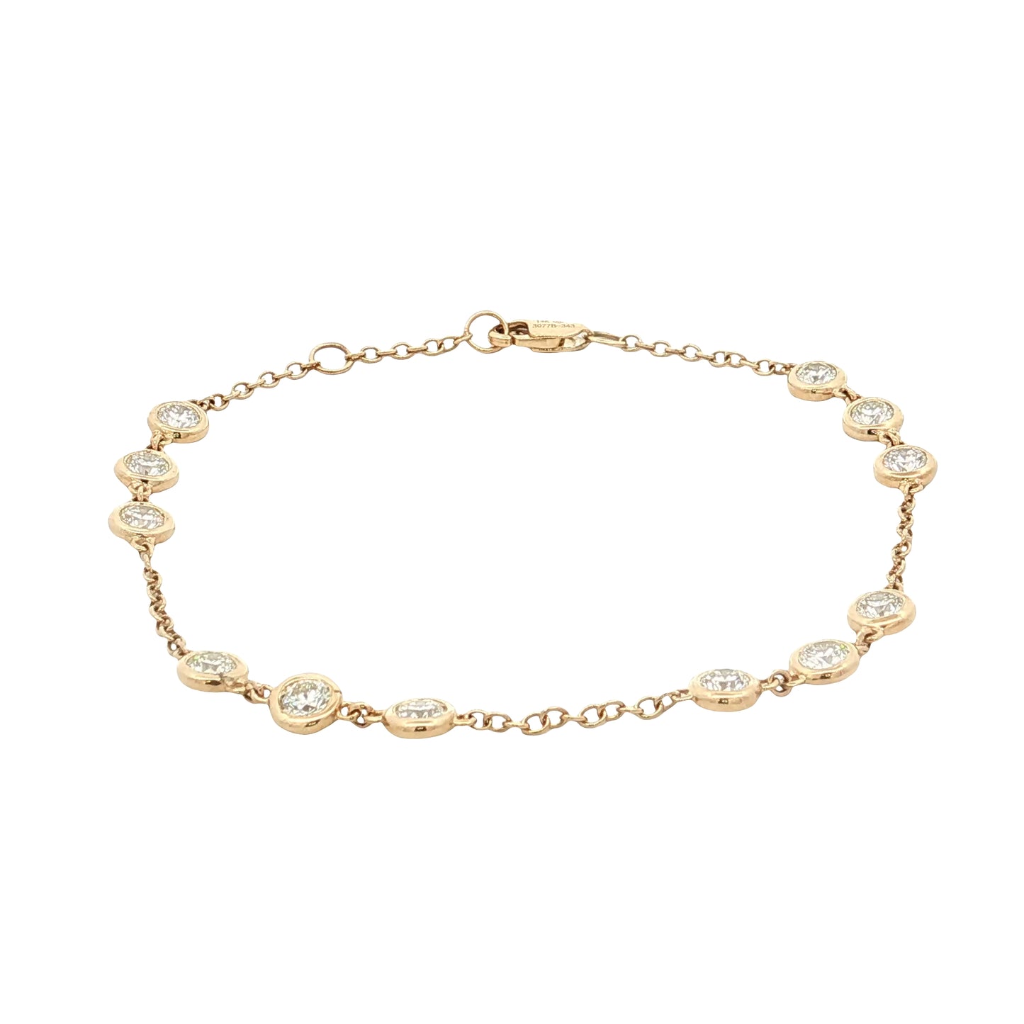 1.60 Diamond by the Yard Bracelet 14k Yellow Gold
