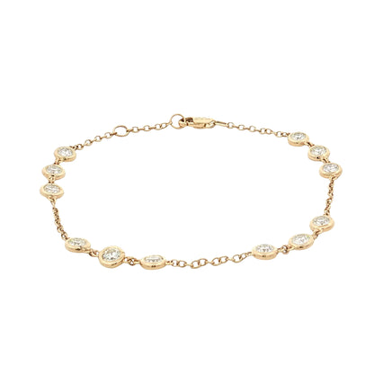 1.60 Diamond by the Yard Bracelet 14k Yellow Gold