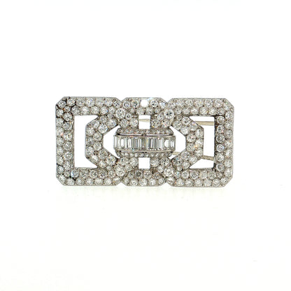 1.62 Art Deco Diamond Brooch Platinum