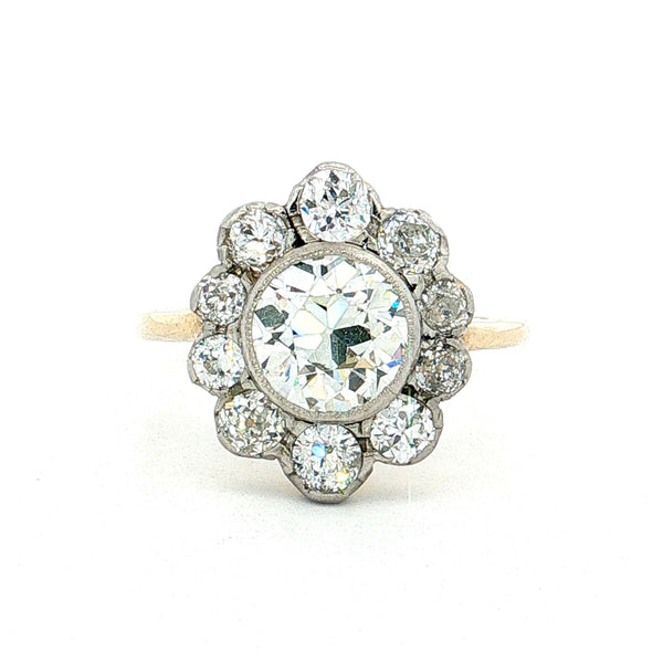 GIA Diamond Halo Engagement Ring