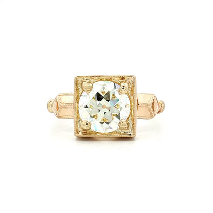 1.68 Antique Old European Diamond Engagement Ring 14k