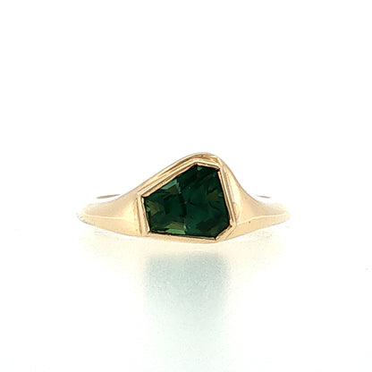 1.68 Shield Cut Sapphire Solitaire Ring 14k