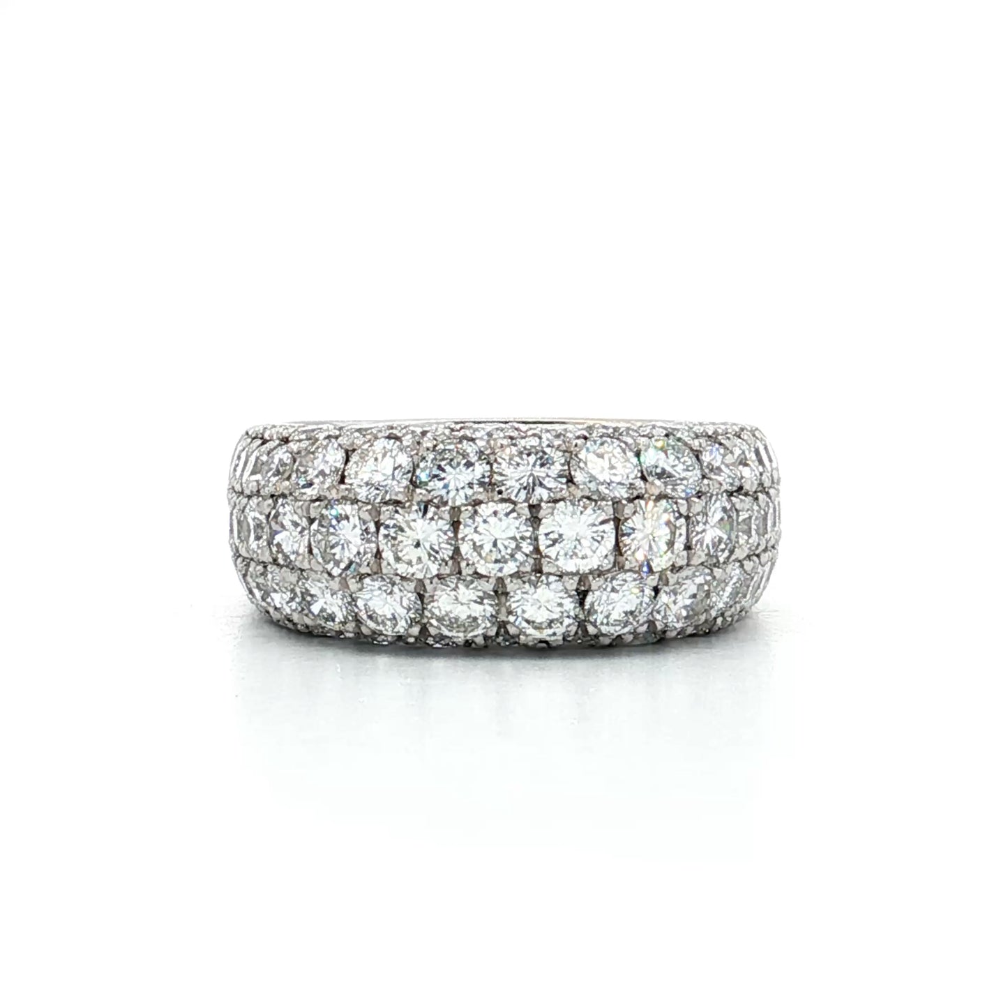 1.71 Pave Diamond Cocktail Ring in 18k/Platinum