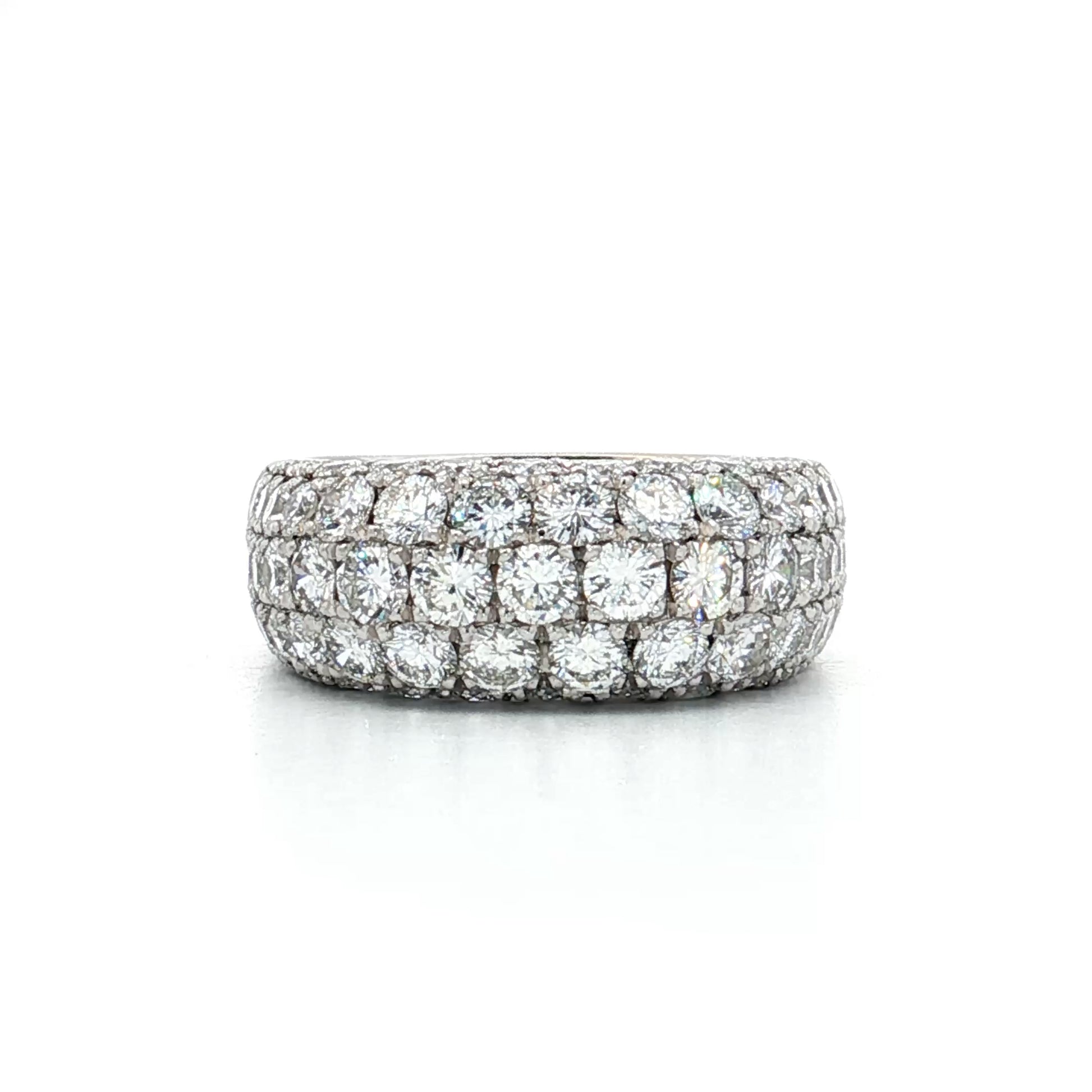 1.71 Pave Diamond Cocktail Ring in 18k/Platinum