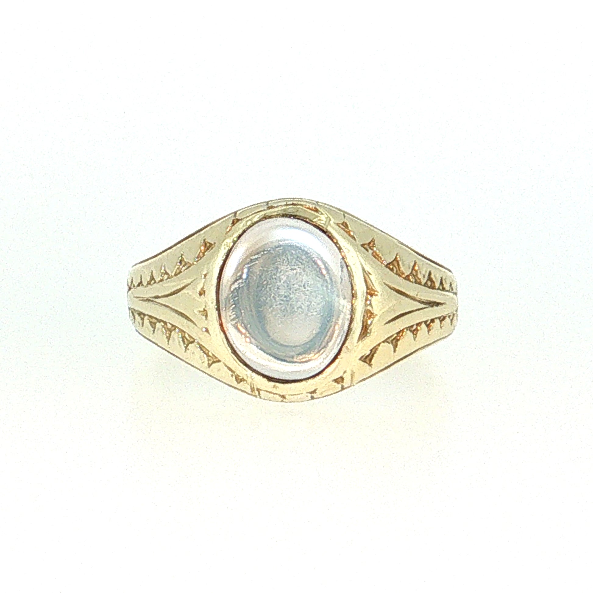 1.75 Vintage Mid-Century Moonstone Cocktail Ring 14k