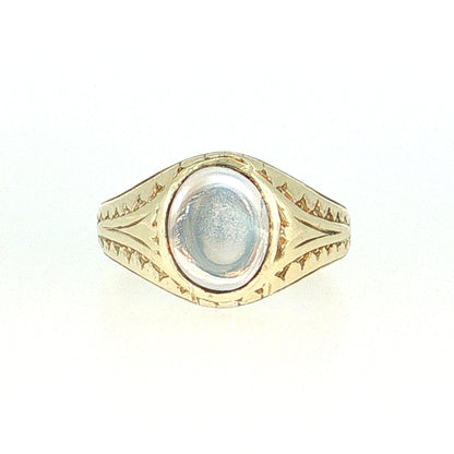 1.75 Vintage Mid-Century Moonstone Cocktail Ring 14k