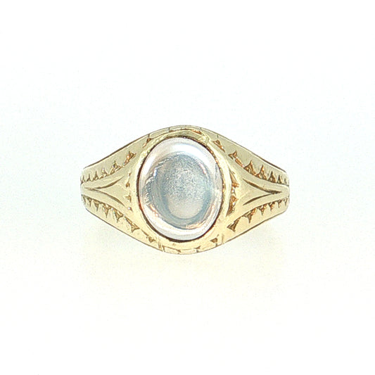 1.75 Vintage Mid-Century Moonstone Cocktail Ring 14k
