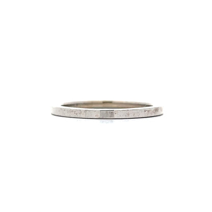 1.75mm Flat Edge Wedding Band in 14k White Gold