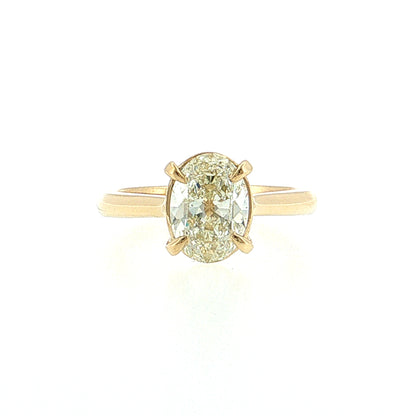 1.76 GIA Oval Diamond Engagement Ring 14k