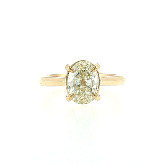 1.76 GIA Oval Diamond Engagement Ring 14k