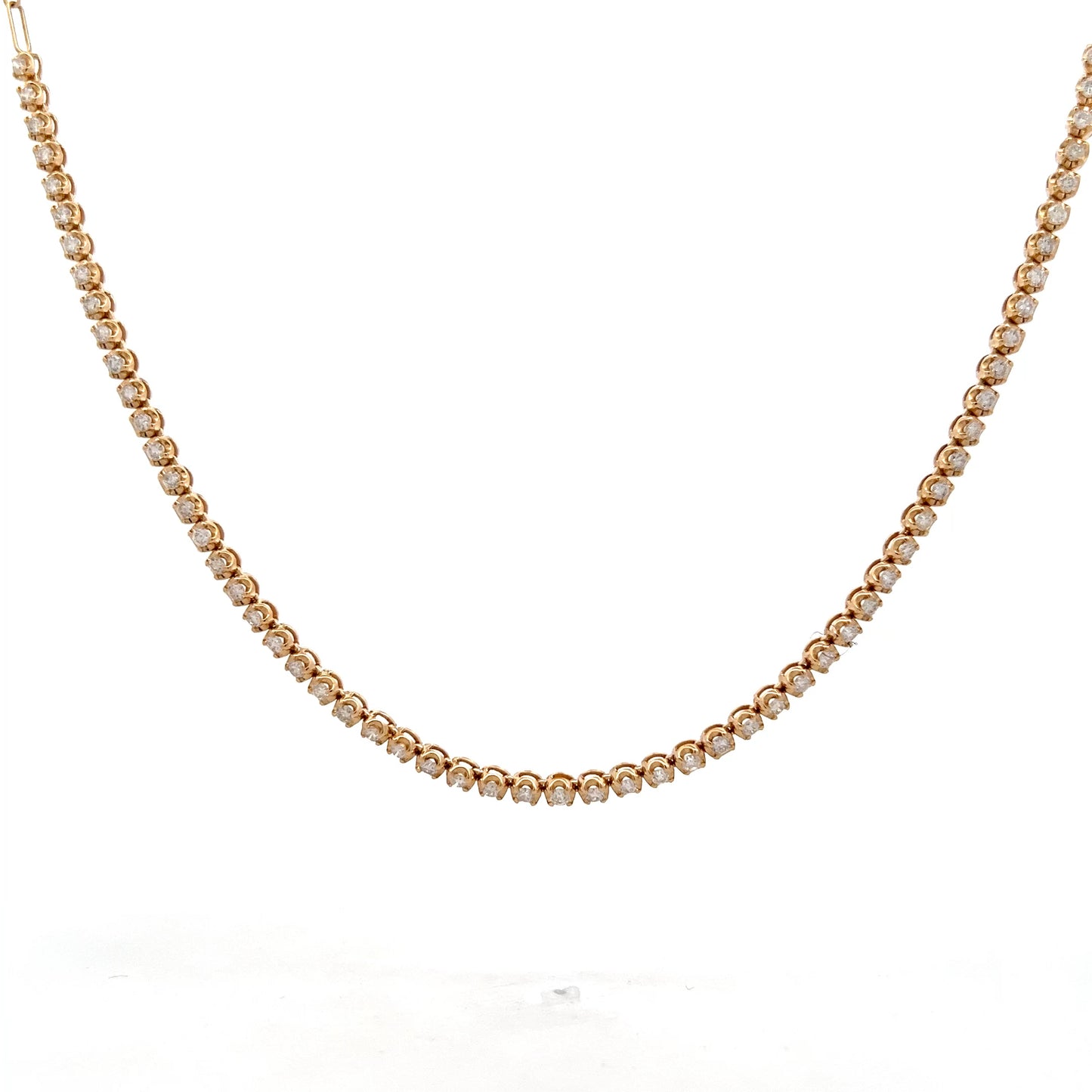 1.80 Diamond Paperclip Chain Necklace in 14k
