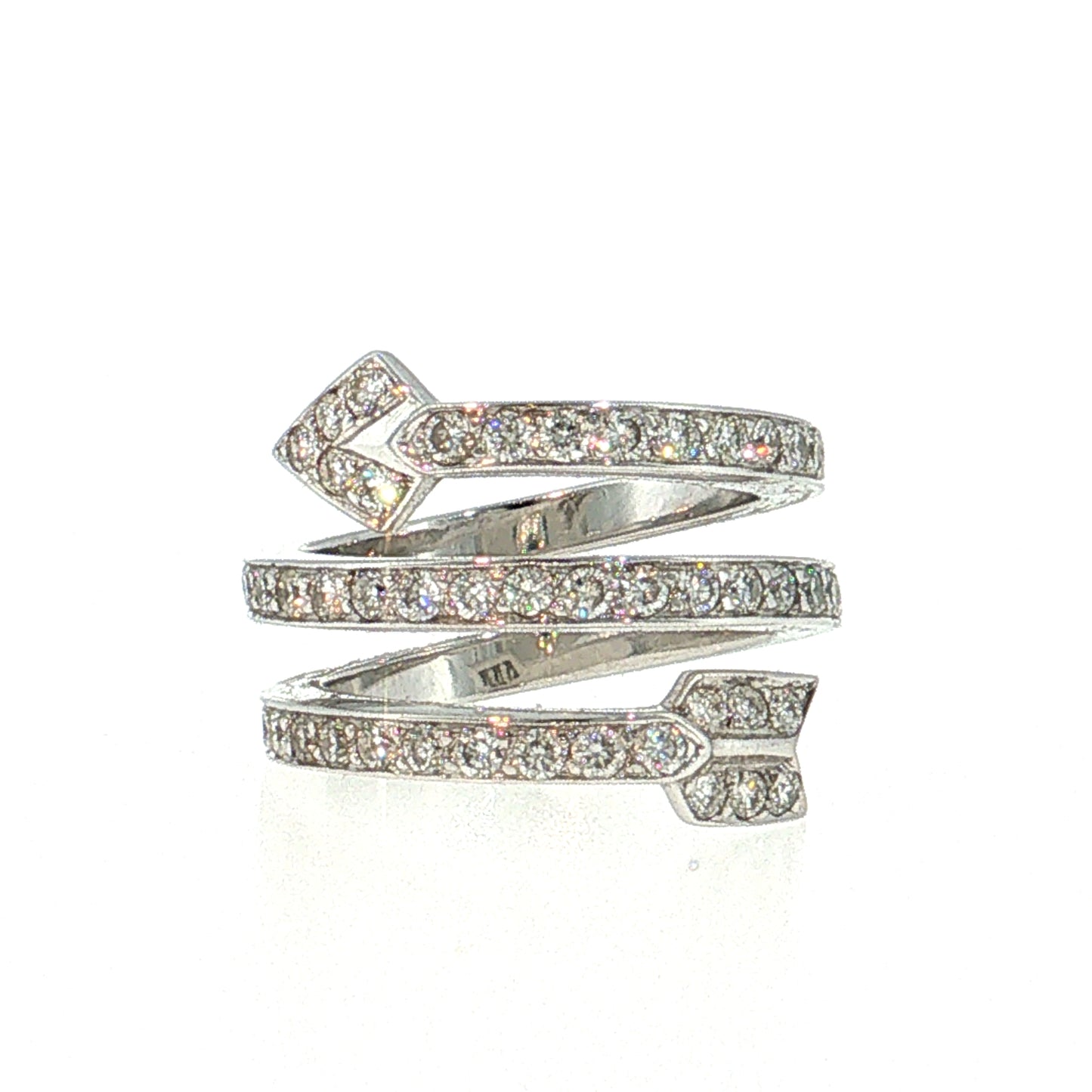 1.80 Lorenz Baumer Diamond Arrow Ring 18k White Gold