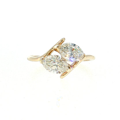 1.82 Diamond Toi Et Moi Engagement Ring 14k