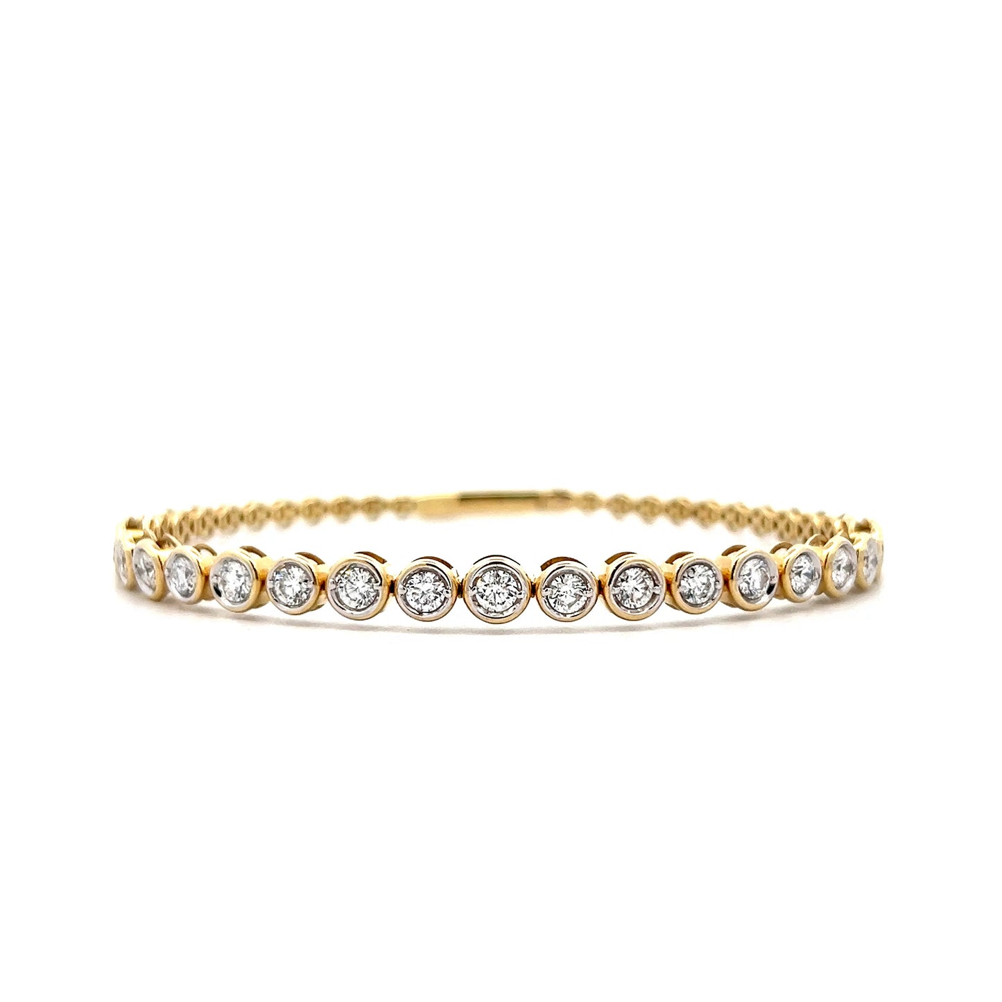 1.88 Bezel Diamond Bracelet in 14k Yellow Gold