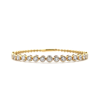 1.88 Bezel Diamond Bracelet in 14k Yellow Gold