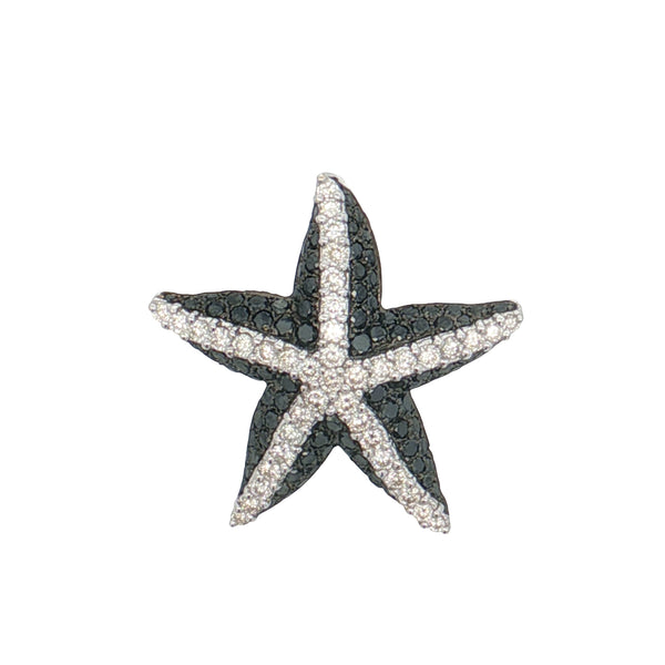1.92 Starfish Diamond Brooch Pendant 18k White Gold – Filigree