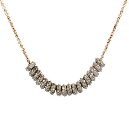 1.98 Diamond Rondelle Necklace 14k & 18k Gold