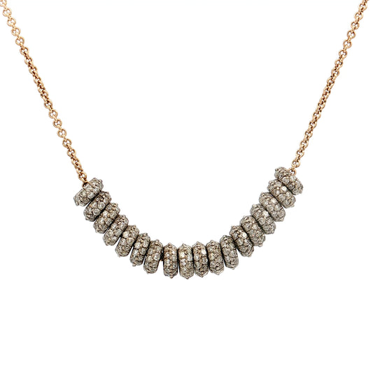1.98 Diamond Rondelle Necklace 14k & 18k Gold