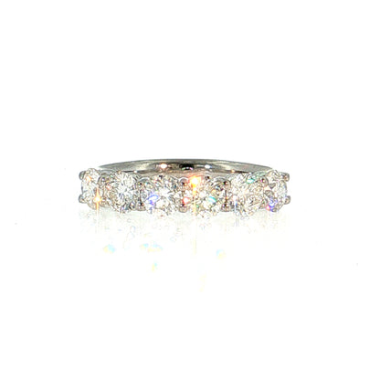 1.99 Round Brilliant Diamond Wedding Band Platinum