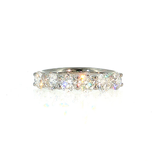 1.99 Round Brilliant Diamond Wedding Band Platinum