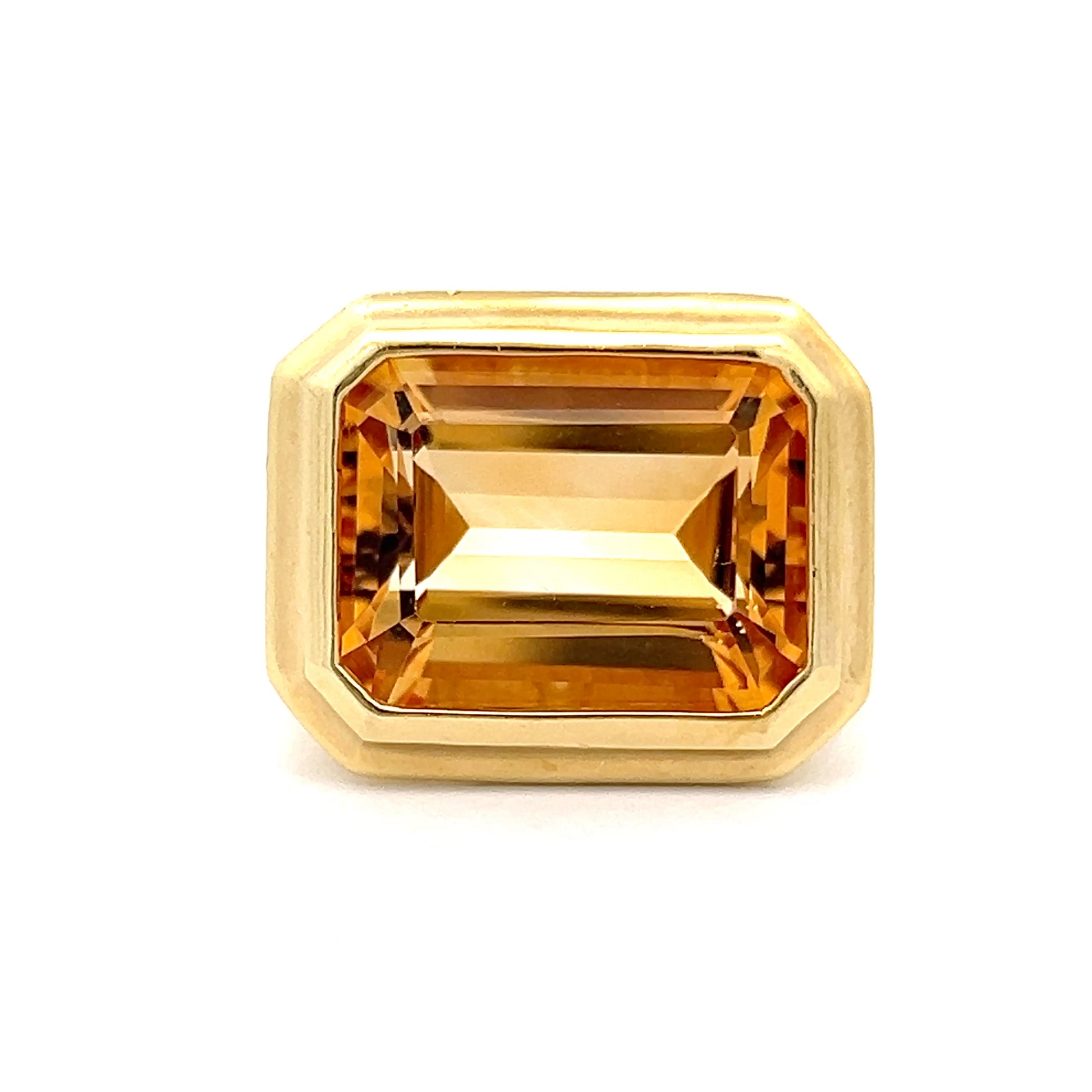 10.44 Citrine Statement Ring in 18k Yellow Gold