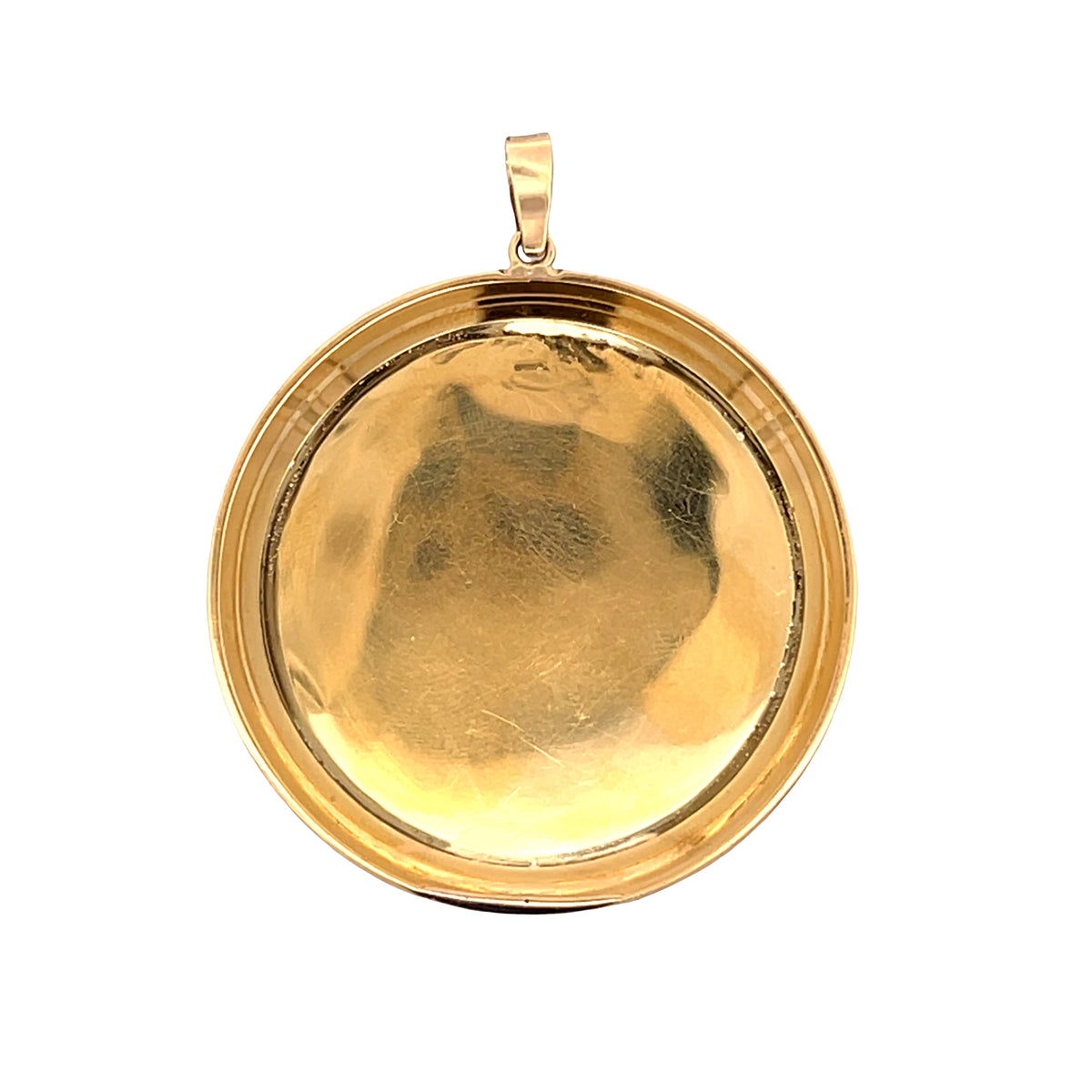 Victorian Engraved 'R' Locket Pendant 14k Yellow Gold