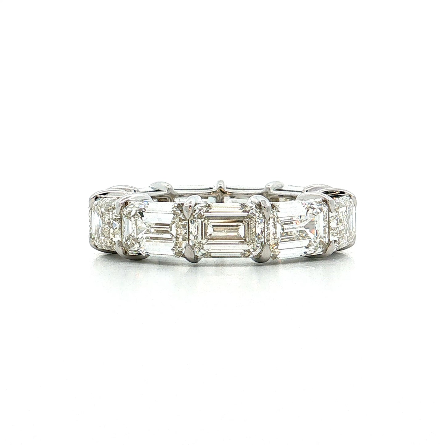 11.05 GIA Emerald Cut Diamond Eternity Band 18k