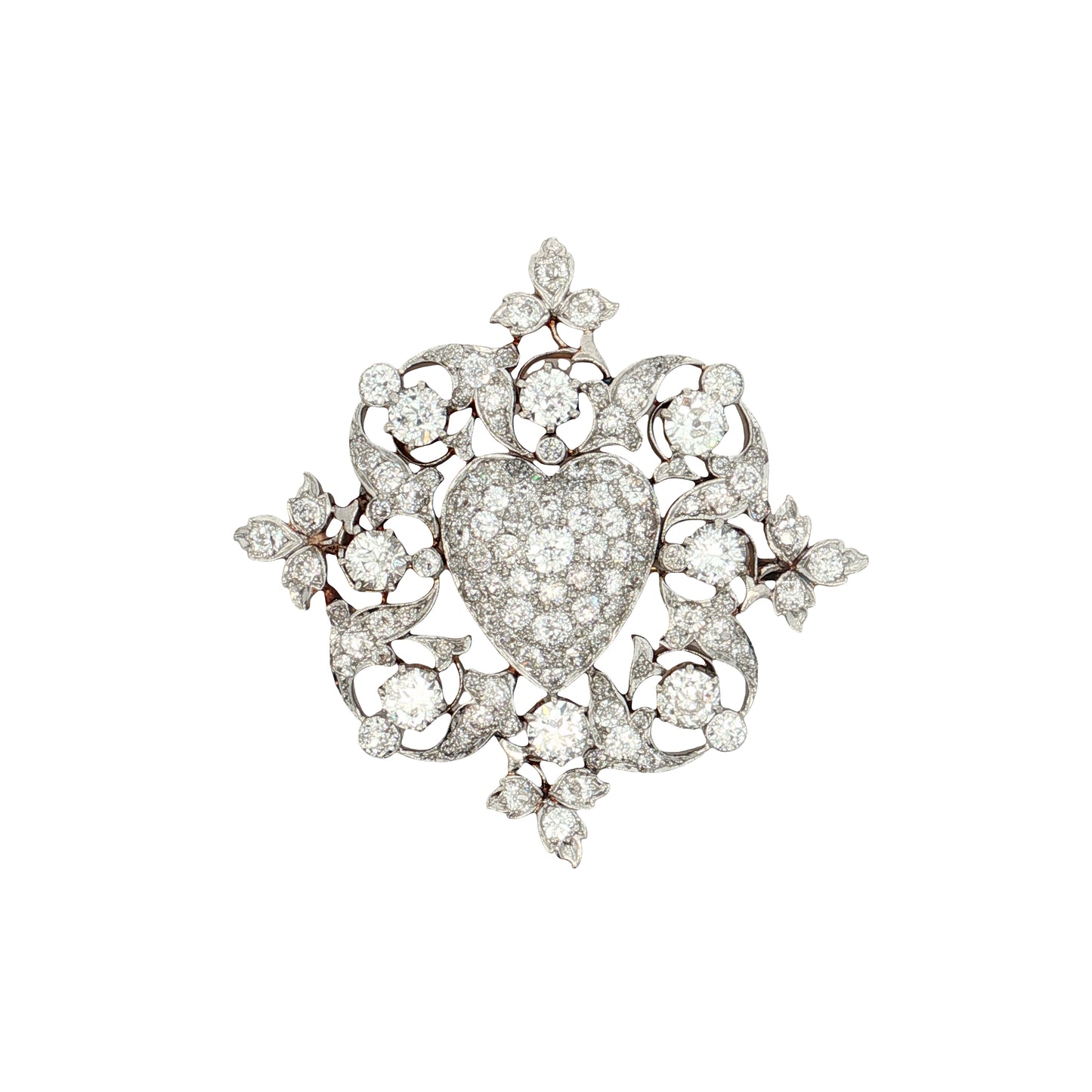 11.69 Antique Edwardian Tiffany & Co Heart Brooch/Pendant