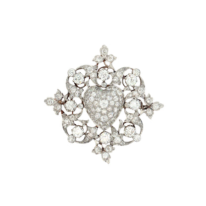 11.69 Antique Edwardian Tiffany & Co Heart Brooch/Pendant