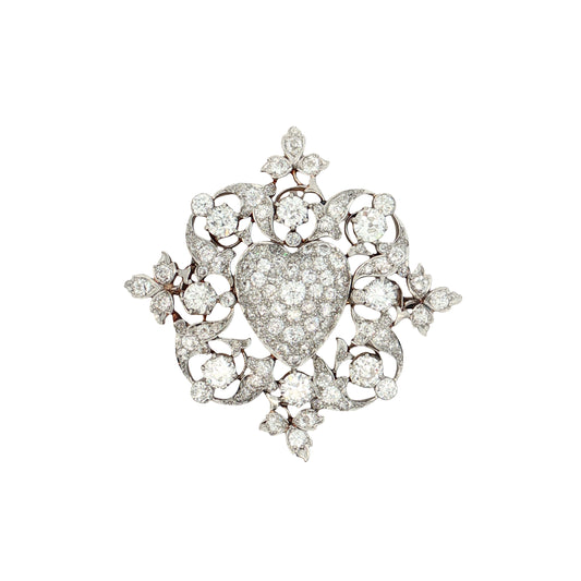 11.69 Antique Edwardian Tiffany & Co Heart Brooch/Pendant