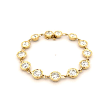 11.75ct Diamond Paperclip Link Bracelet 18k Yellow Gold