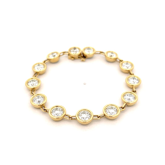 11.75ct Diamond Paperclip Link Bracelet 18k Yellow Gold