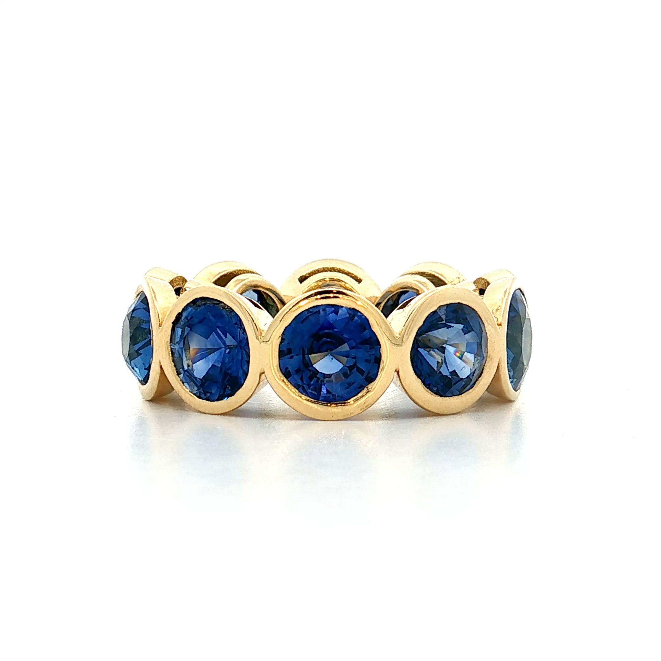 11.79 Blue Sapphire Eternity Band 18k Yellow Gold – Filigree Jewelers