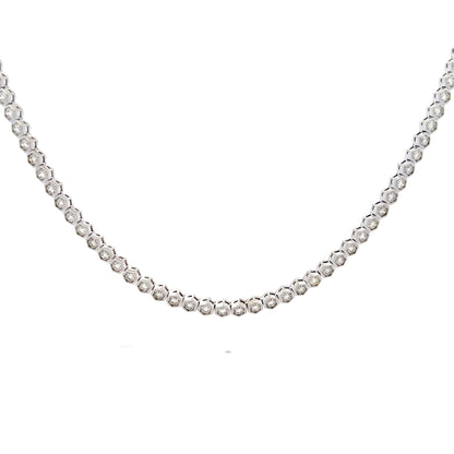 11 Carat Diamond Tennis Necklace in 14k White Gold
