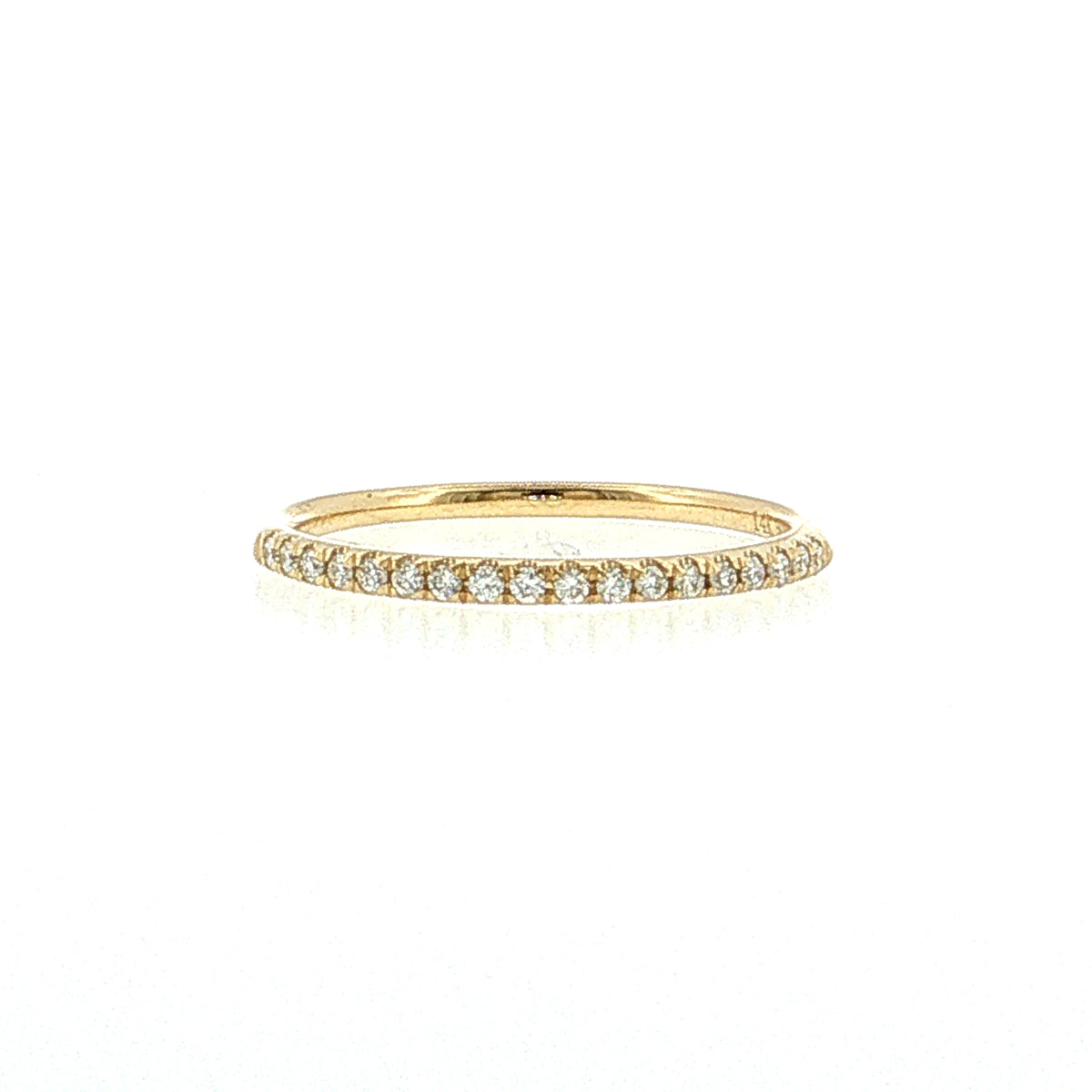 .12 Half-Eternity Diamond Wedding Band 14k Yellow Gold