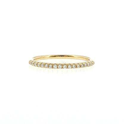 .12 Half-Eternity Diamond Wedding Band 14k Yellow Gold