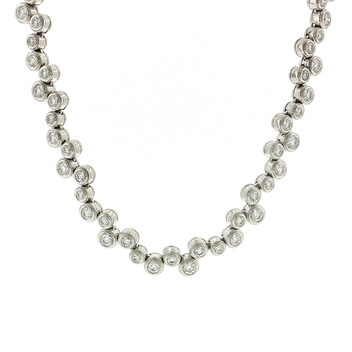 13.90 Tiffany & Co Diamond Bubble Necklace Platinum