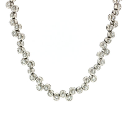 13.90 Tiffany & Co Diamond Bubble Necklace Platinum