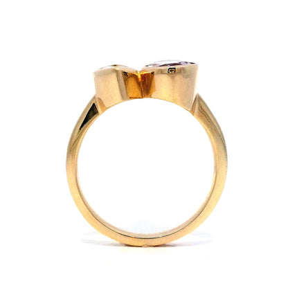 Toi Et Moi Diamond & Spinel Ring in 14k Yellow Gold