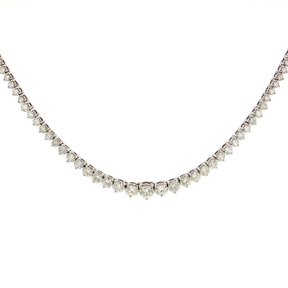 15.78 Diamond Riviera Necklace 14k White Gold